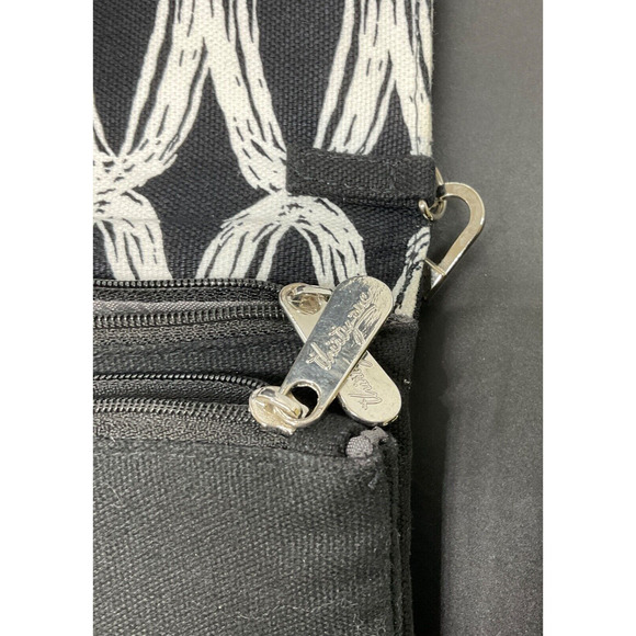 Thirty-One Double Up Crossbody Black Links Black & White Detachable Strap EUC - Picture 10 of 15